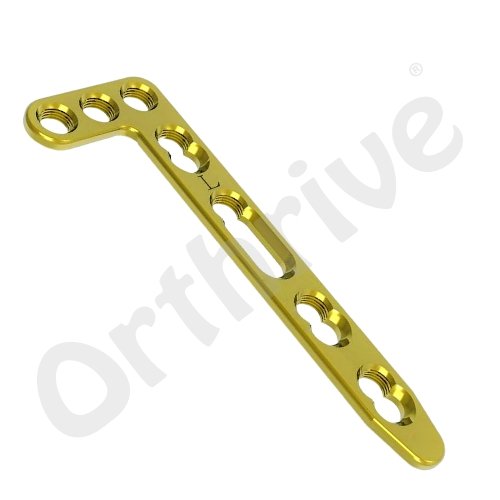 2.4mm Locking Dorsal Distal Radius L-Plate (3 Head Holes) Oblique- SS/TT
